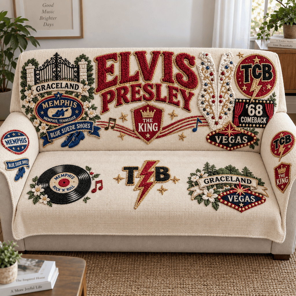 ELV Tufted Sofa Cover & Pillow Set HTTT