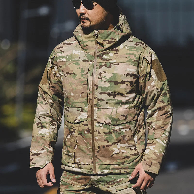 Winter Parkas Men Tactical Jackets Heating Militarmy Jacket Keep Warm Hooded Coats Windbreaker Multicam Thermal Camo Clothing