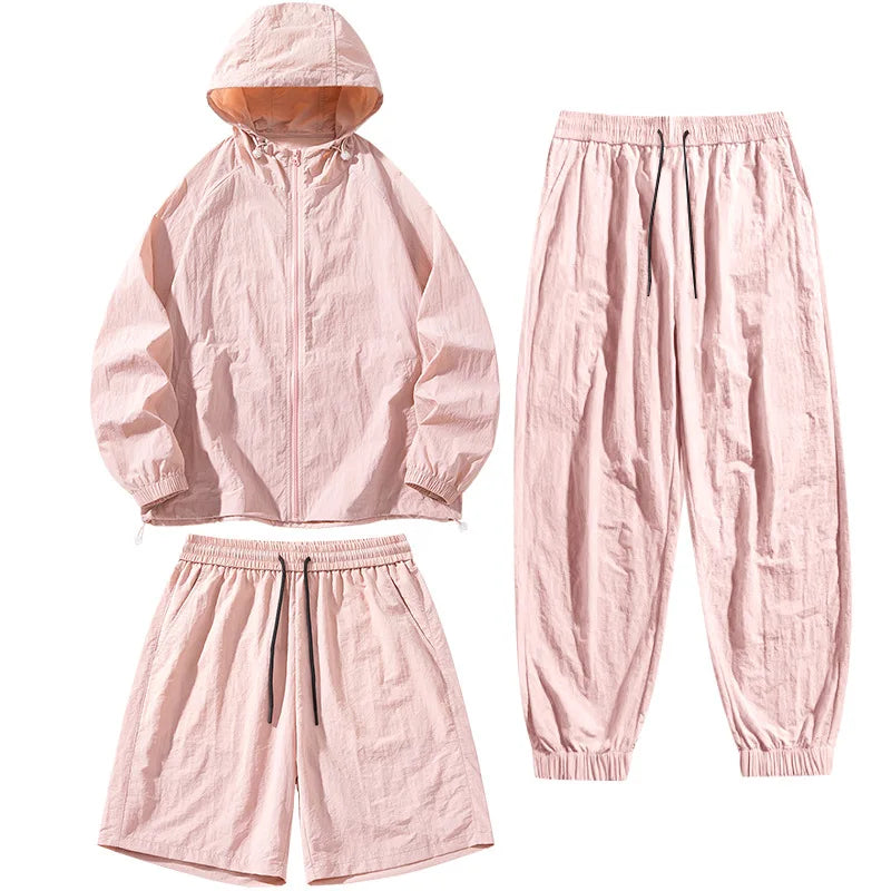 Outdoor Nylon Ice Silk UV Protection Clothing Set Hat Breathable Men Women Spring Summer Autumn Season Sport Climbing Hiking...