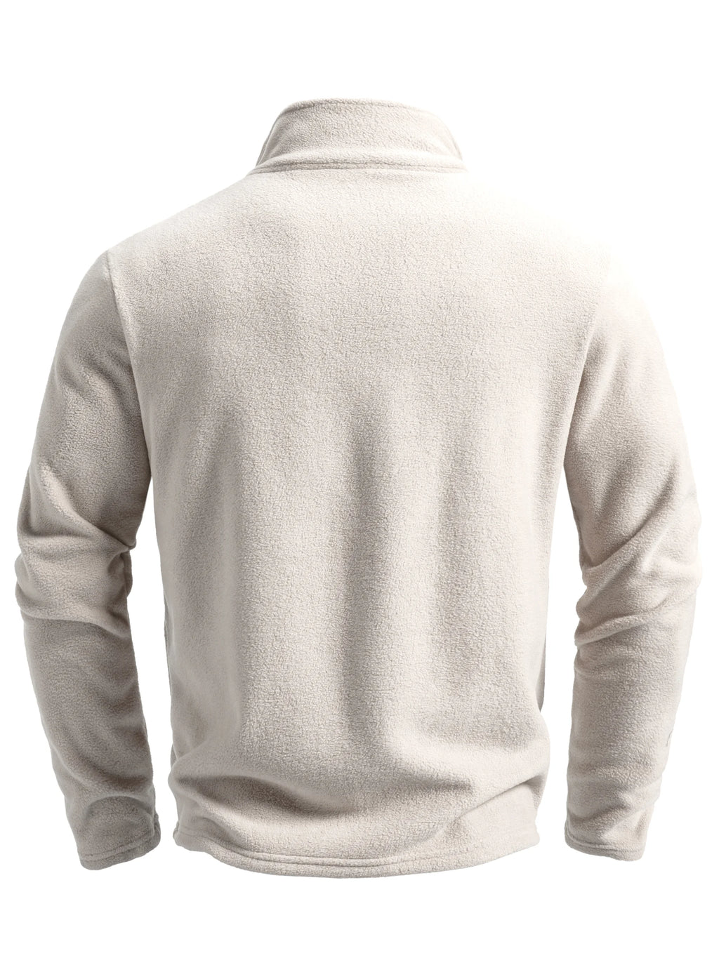 Men's spring and autumn solid color fleece warm top, warm and comfortable zippered cardigan for men's outdoor leisure