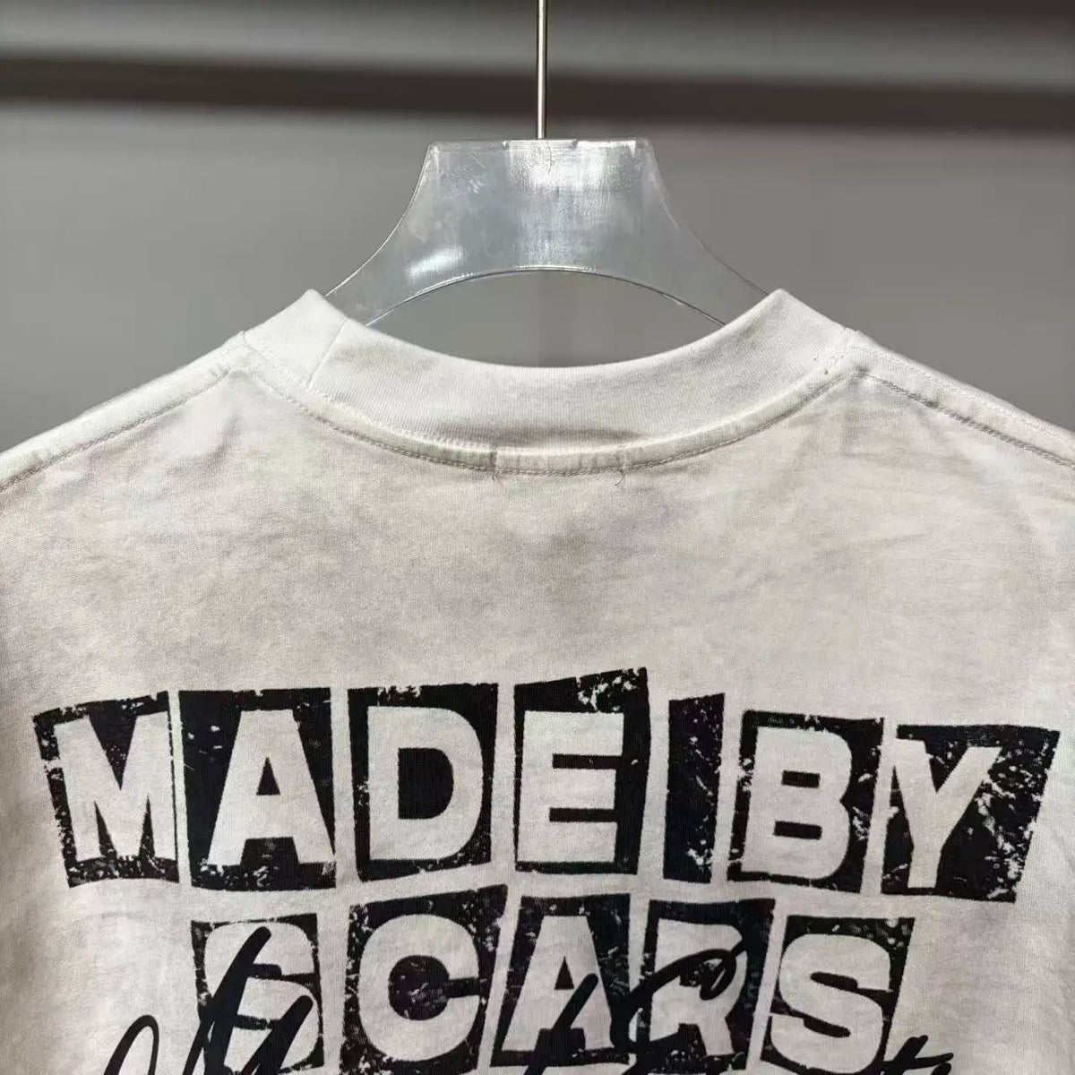 141# New fashion trend brand MIXEDEMOTION printing Shirt Streetwear Cotton Loose Round Neck Oversized Tee Top men t-shirt