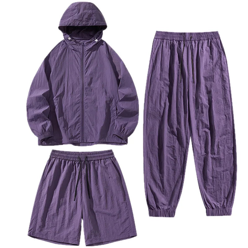 Outdoor Nylon Ice Silk UV Protection Clothing Set Hat Breathable Men Women Spring Summer Autumn Season Sport Climbing Hiking...